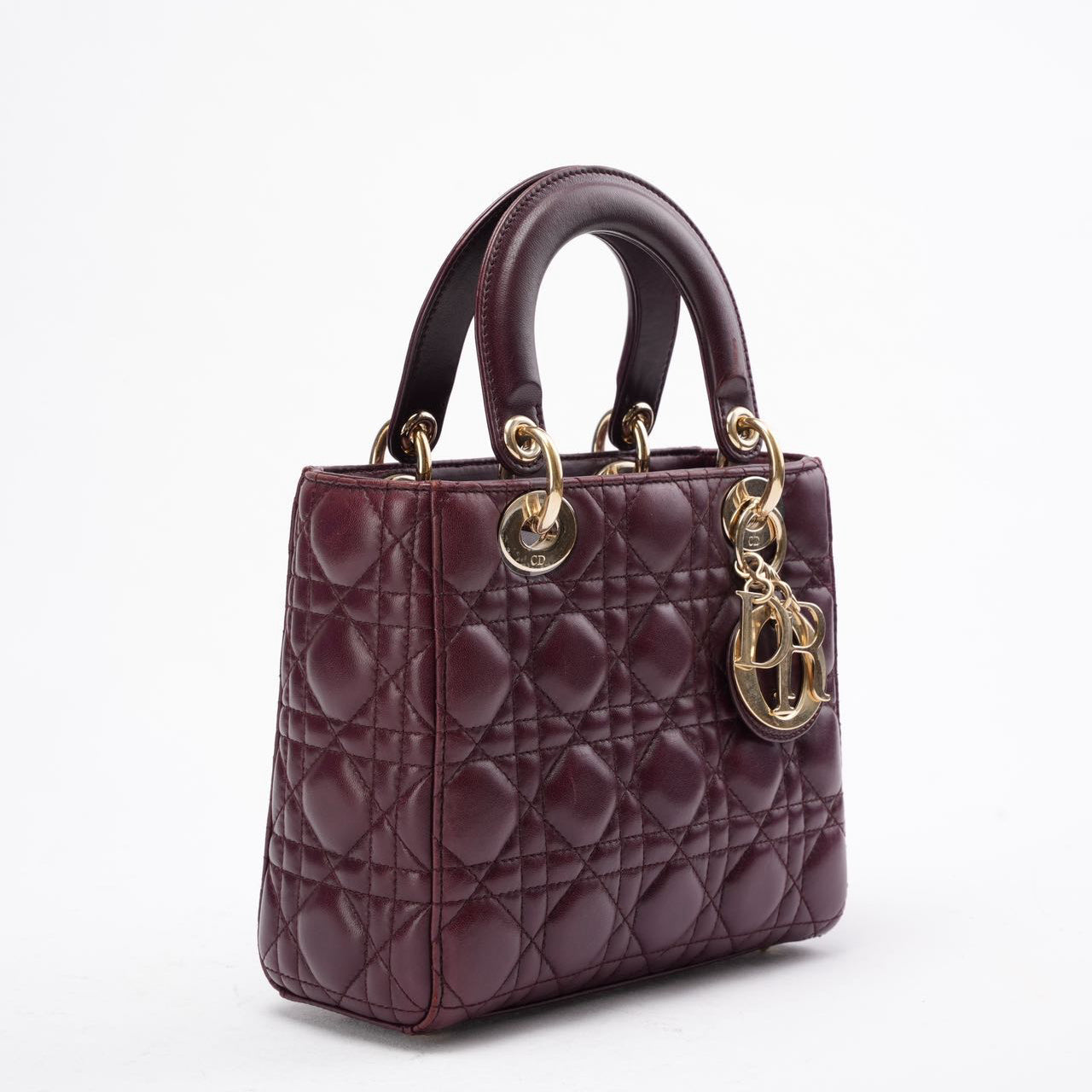 Dior Small Lady Dior My Abcdior Bag In Burgundy 2018