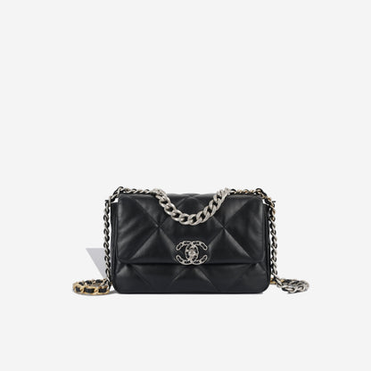 Chanel Chanel 19 Lambskin Black Shoulder Bag Style 17