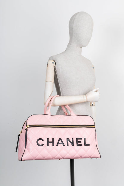 Chanel Bowling Bag Calfskin Pink