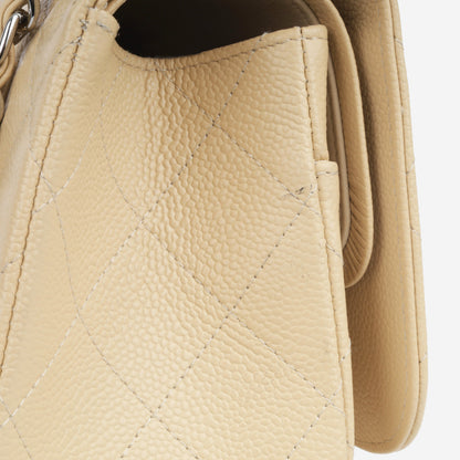 Chanel Classic Flap Lambskin Silver Shoulder Bag Style 6