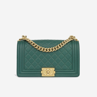 Chanel Boy Bag Lambskin Black Shoulder Bag Style 27