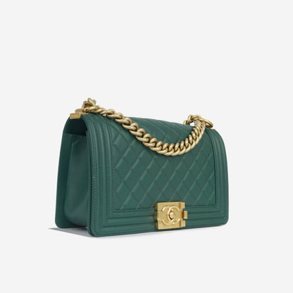 Chanel Boy Bag Lambskin Black Shoulder Bag Style 27