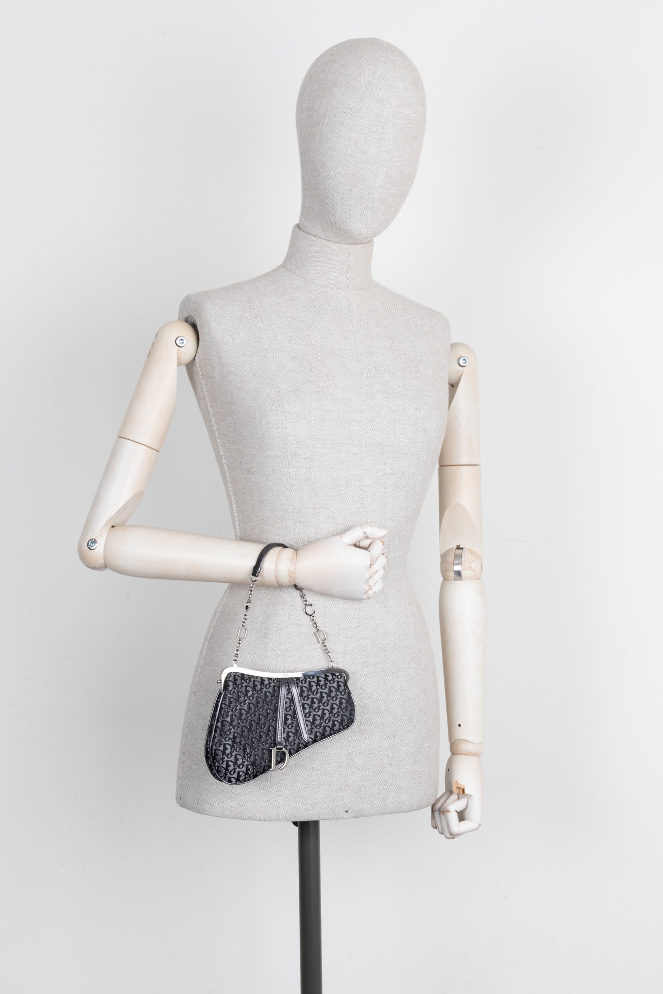 Christian Dior Micro Saddle Bag Mng Grey