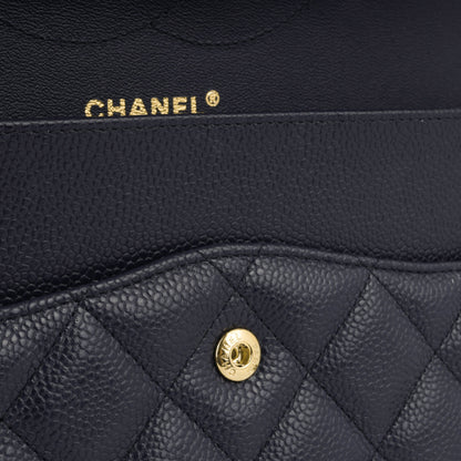 Chanel Classic Flap Lambskin Black Shoulder Bag Style 86
