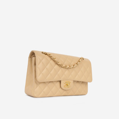 Chanel Classic Flap Lambskin Gold Shoulder Bag Style 19