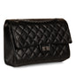 Chanel Classic Flap Calfskin Black Shoulder Bag Style 10