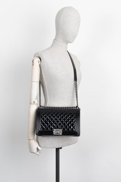 Chanel Boy Bag Large Patent Black