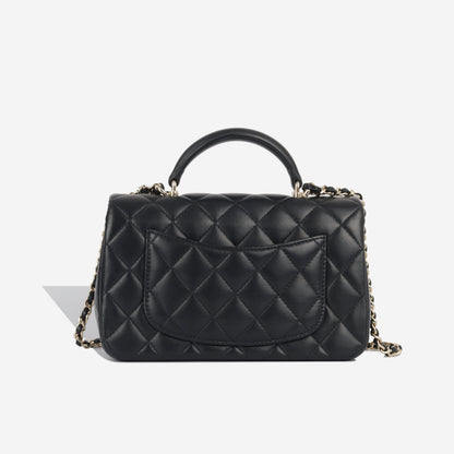 Chanel Classic Flap Lambskin Black Shoulder Bag Style 157