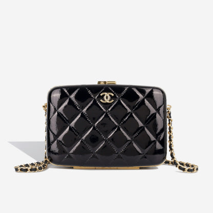 Chanel Patent Leather Black Clutch