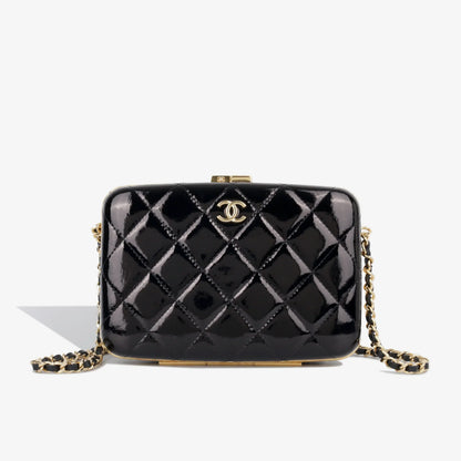 Chanel Patent Leather Black Clutch