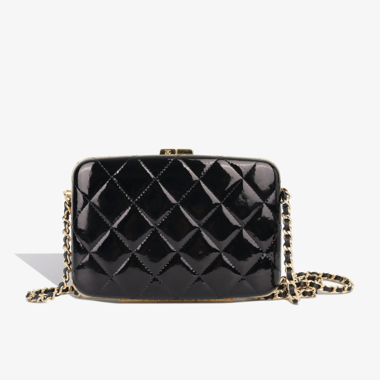 Chanel Patent Leather Black Clutch