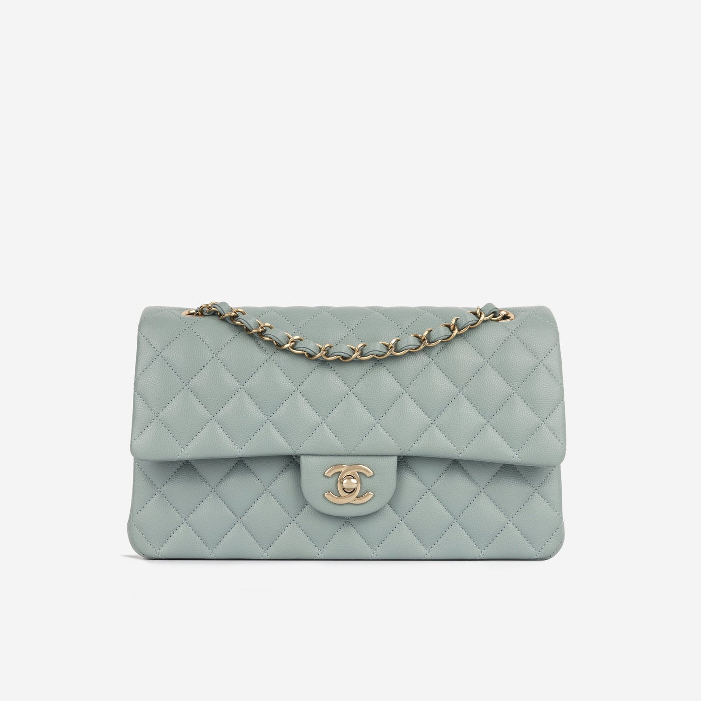 Chanel Classic Flap Lambskin Gold Shoulder Bag Style 22