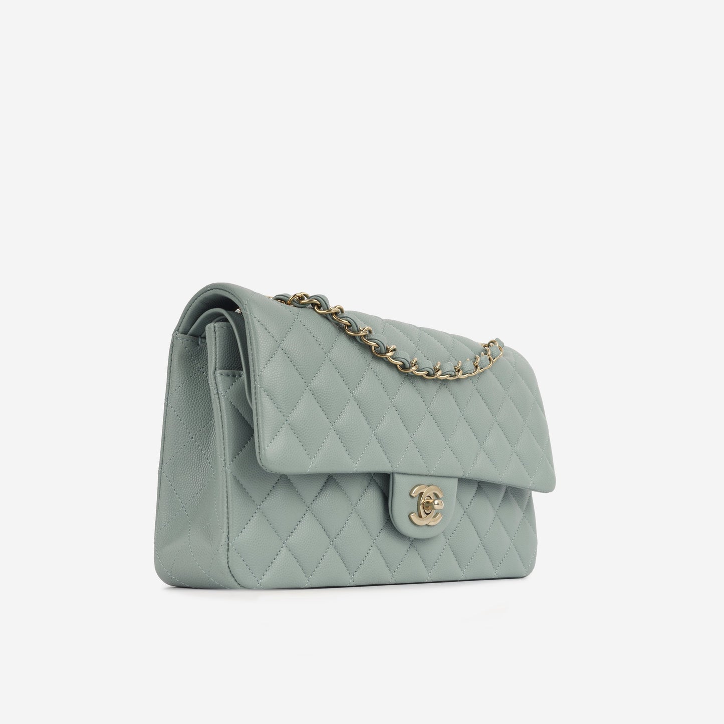 Chanel Classic Flap Lambskin Gold Shoulder Bag Style 22