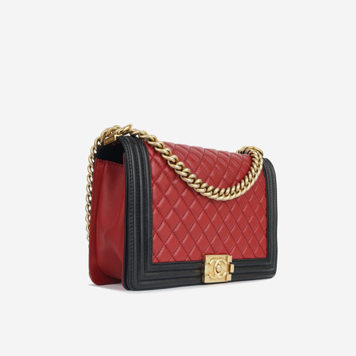 Chanel Boy Bag Lambskin Black Shoulder Bag Style 26