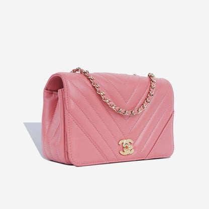 Chanel Mini Chevron Flap - Pink Cghw