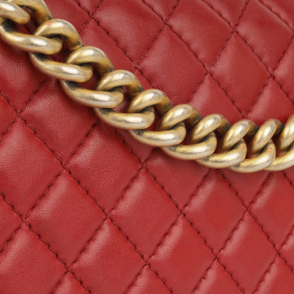 Chanel Boy Bag Lambskin Black Shoulder Bag Style 26