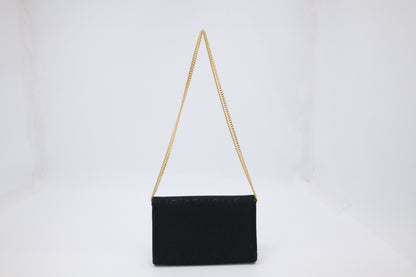 Dior Trotter Chain Shoulder Bag in Black Canvas