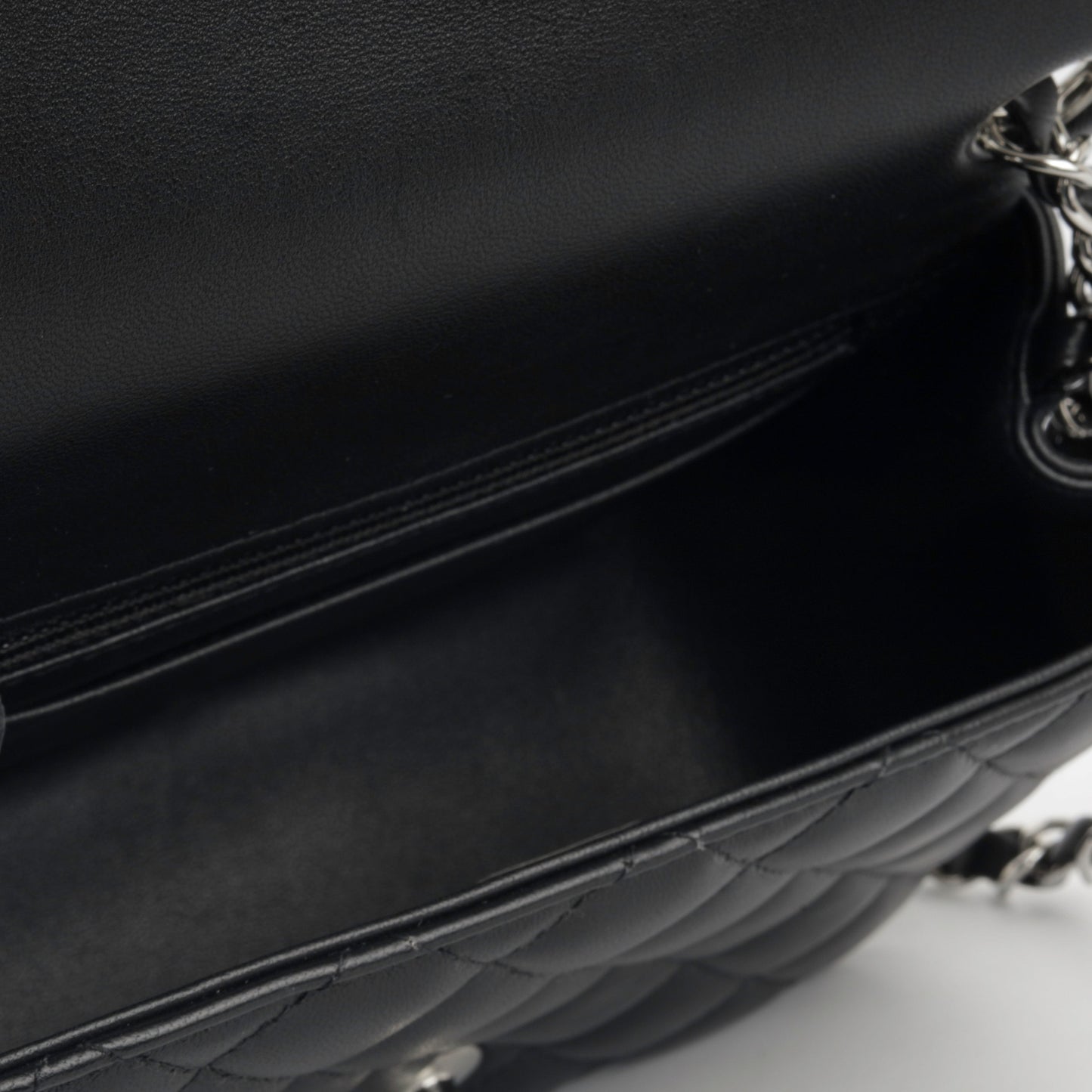 Chanel Classic Flap Lambskin Black Shoulder Bag Style 209