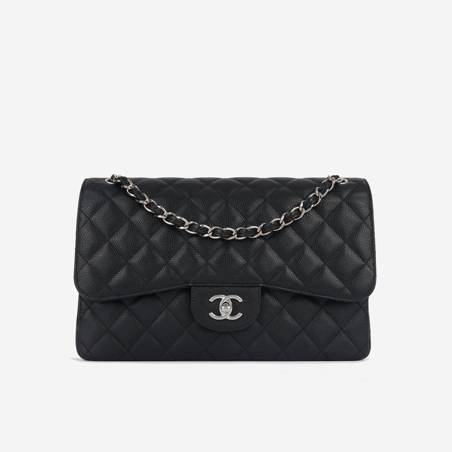 Chanel Classic Flap Lambskin Black Shoulder Bag Style 22