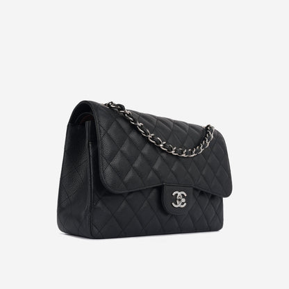 Chanel Classic Flap Lambskin Black Shoulder Bag Style 22