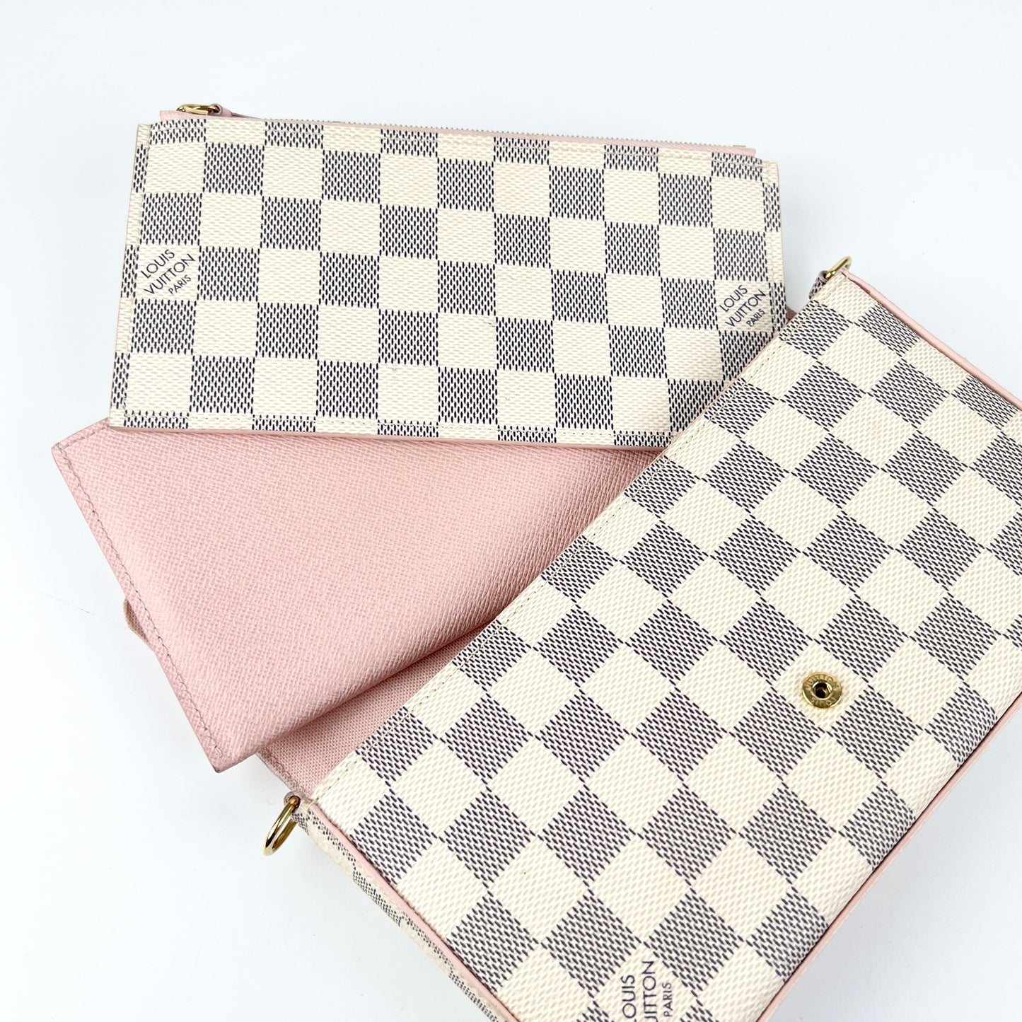 Louis Vuitton Felicie Pochette Damier Azur Pink