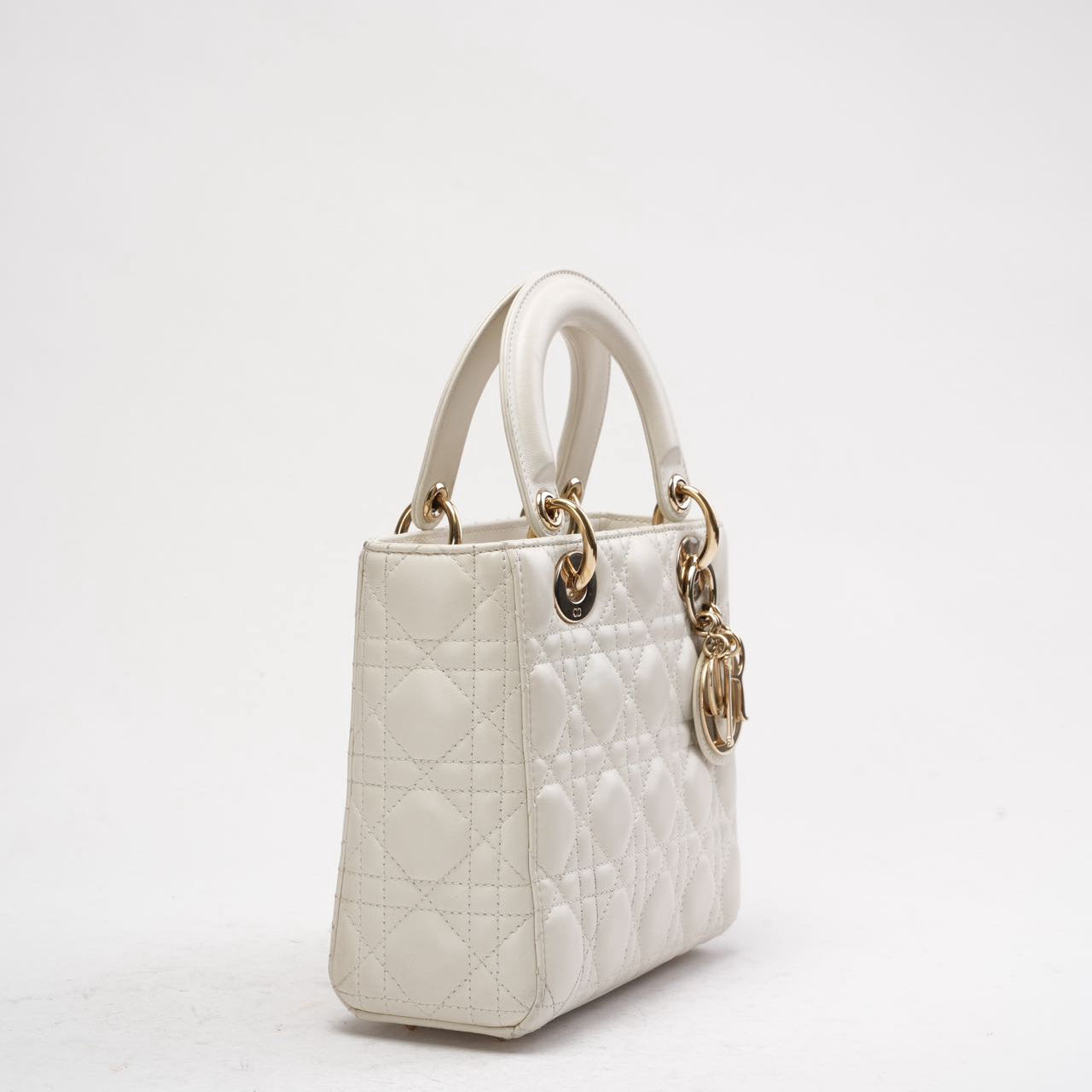 Dior White Small Lady Dior My Abcdior Bag 2022