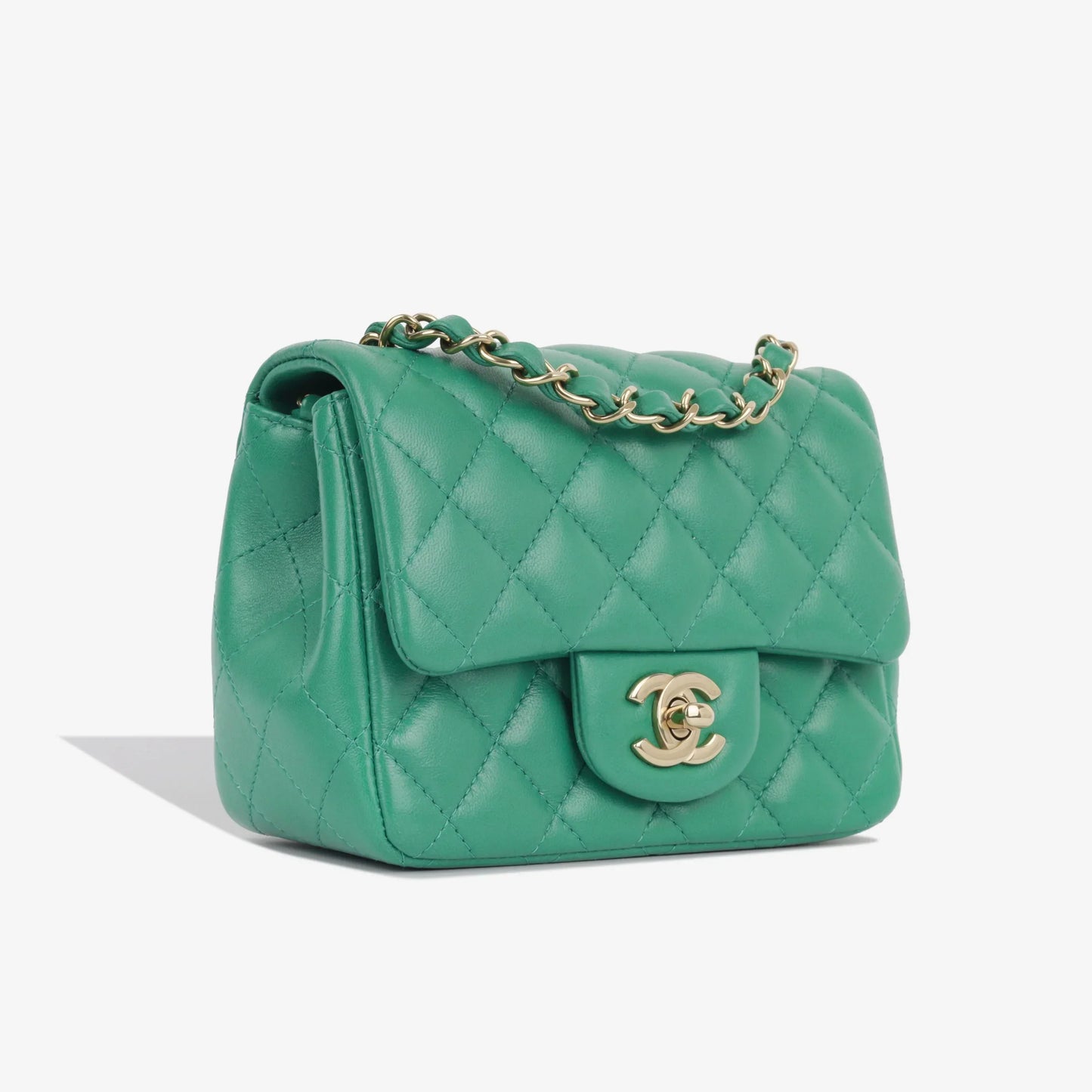 Chanel Classic Flap Lambskin Gold Shoulder Bag Style 86