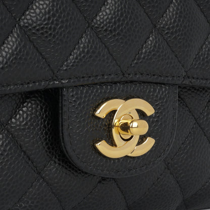 Chanel Classic Flap Lambskin Black Shoulder Bag Style 309