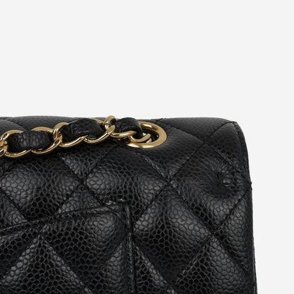 Chanel Classic Flap Lambskin Black Shoulder Bag Style 311
