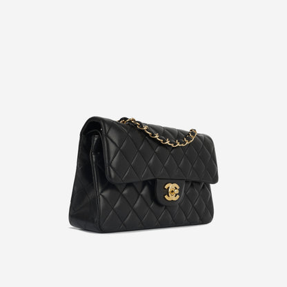 Chanel Classic Flap Lambskin Black Shoulder Bag Style 349