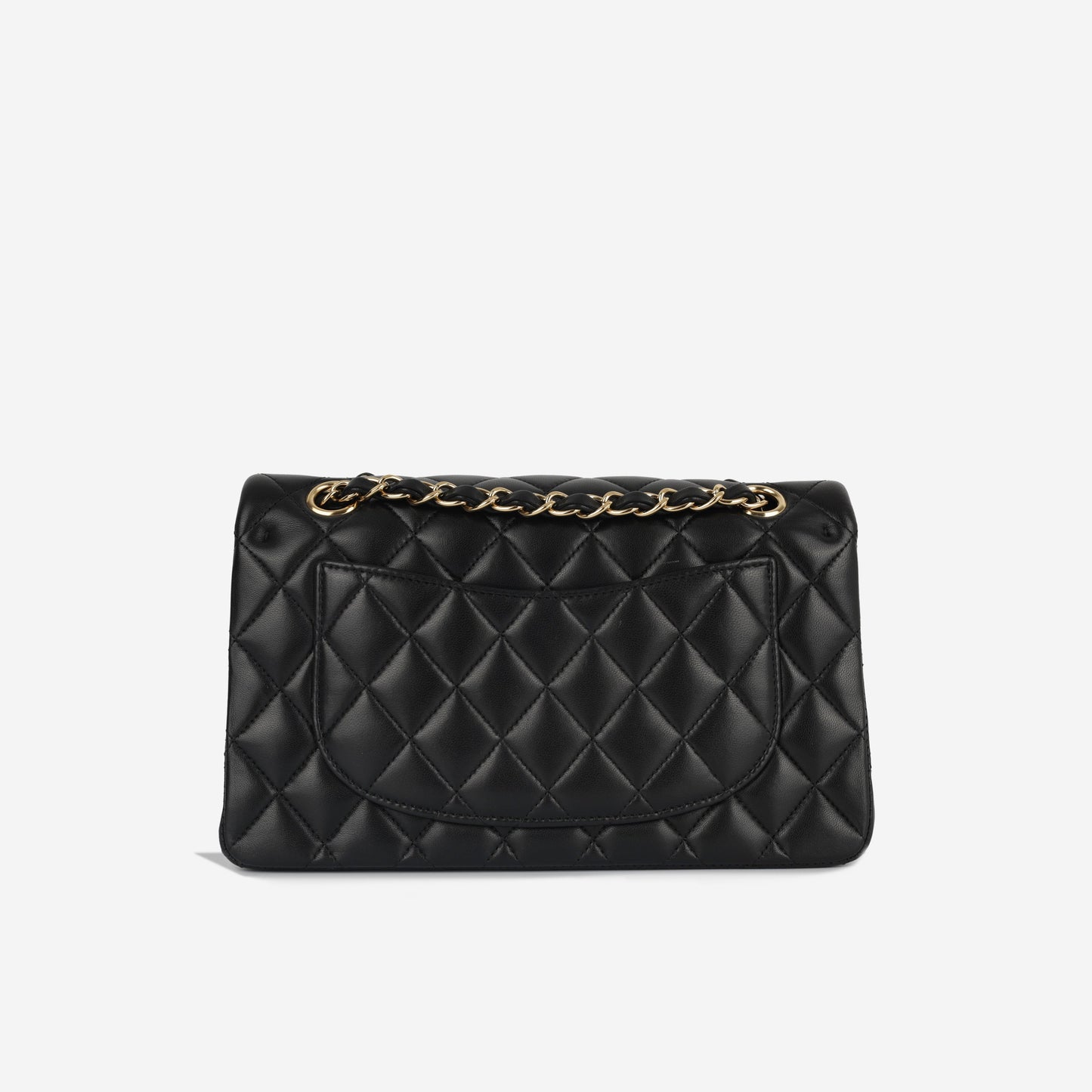 Chanel Classic Flap Lambskin Black Shoulder Bag Style 349