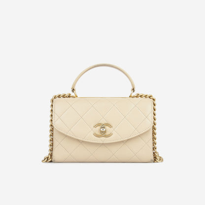 Chanel Classic Flap Lambskin Black Shoulder Bag Style 353