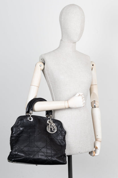 Christian Dior Granville Bag Cannage Leather Black