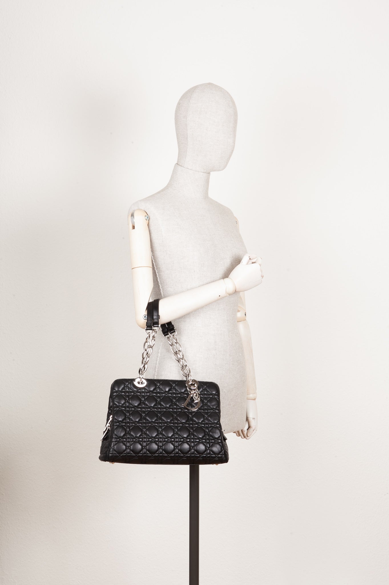 Christian Dior Soft Medium Cannage Bag Black