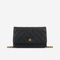 Chanel Wallet On Chain Lambskin Black Crossbody Style 3