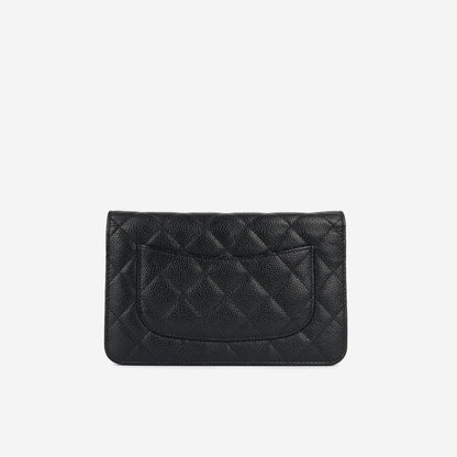 Chanel Wallet On Chain Lambskin Black Crossbody Style 6