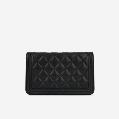 Chanel Boy Bag Lambskin Black Crossbody Style 2