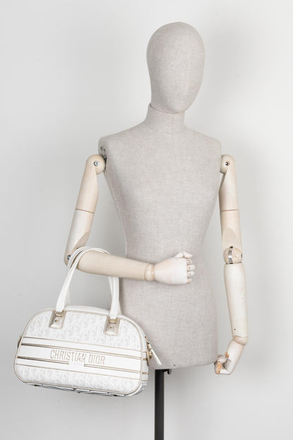 Christian Dior Vibe Zip Bowling Bag White