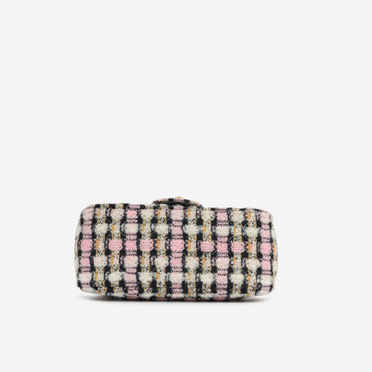 Chanel Mini Square Pearl Crush - Mixed Pink Tweed