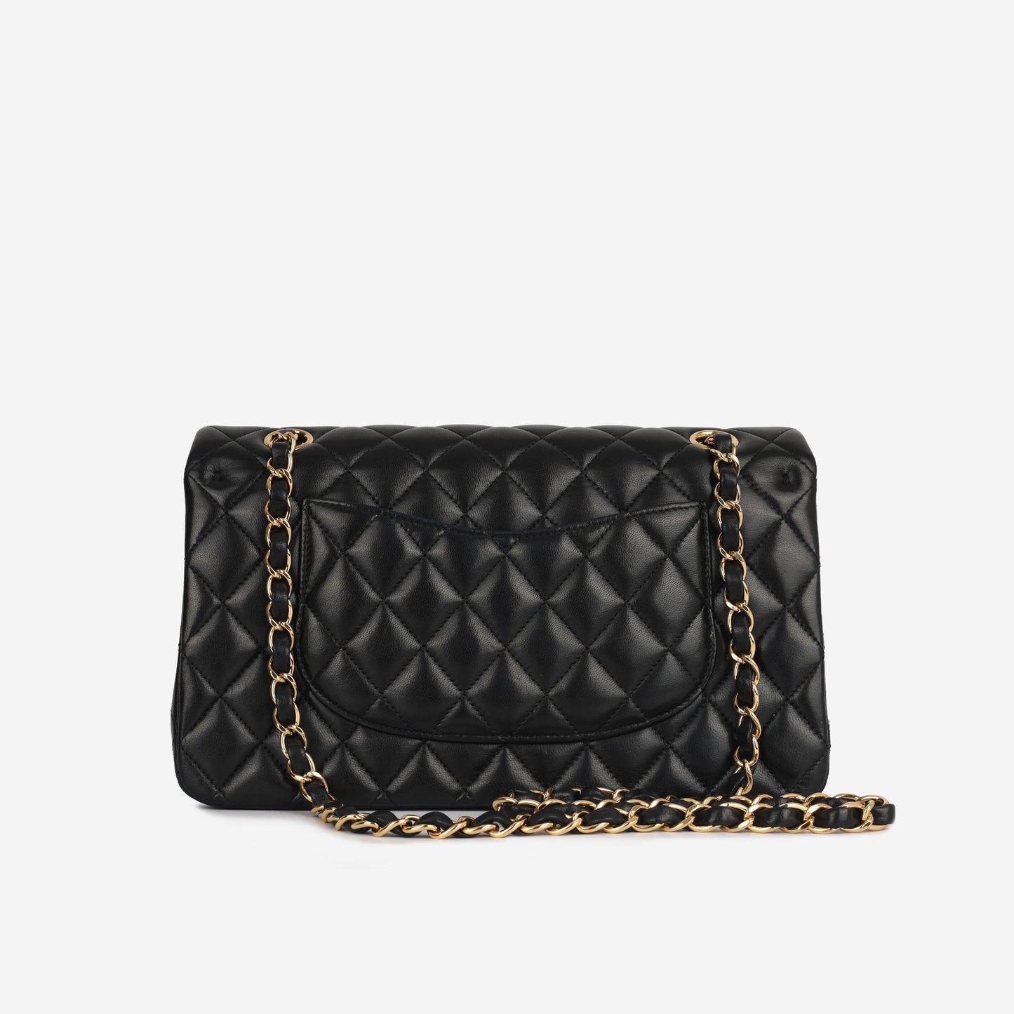 Chanel Classic Flap Lambskin Black Shoulder Bag Style 68