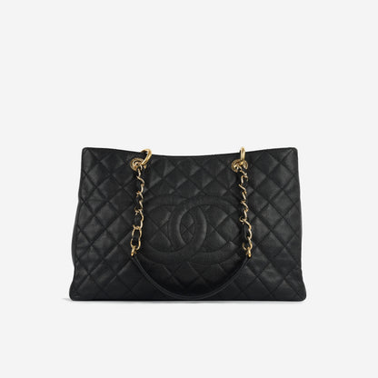 Chanel Shopping Tote Caviar Black Tote Bag Style 6