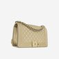Chanel Boy Bag Caviar Gold Shoulder Bag