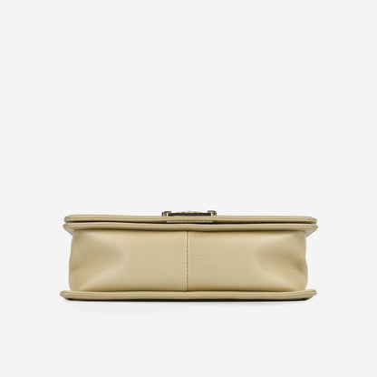 Chanel Boy Bag Caviar Gold Shoulder Bag