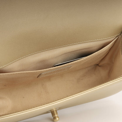 Chanel Boy Bag Caviar Gold Shoulder Bag