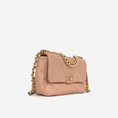 Chanel Chanel 19 Lambskin Black Shoulder Bag Style 29