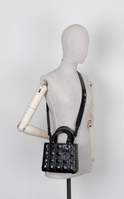 Christian Dior Small Lady Dior My Abcdior Bag Black