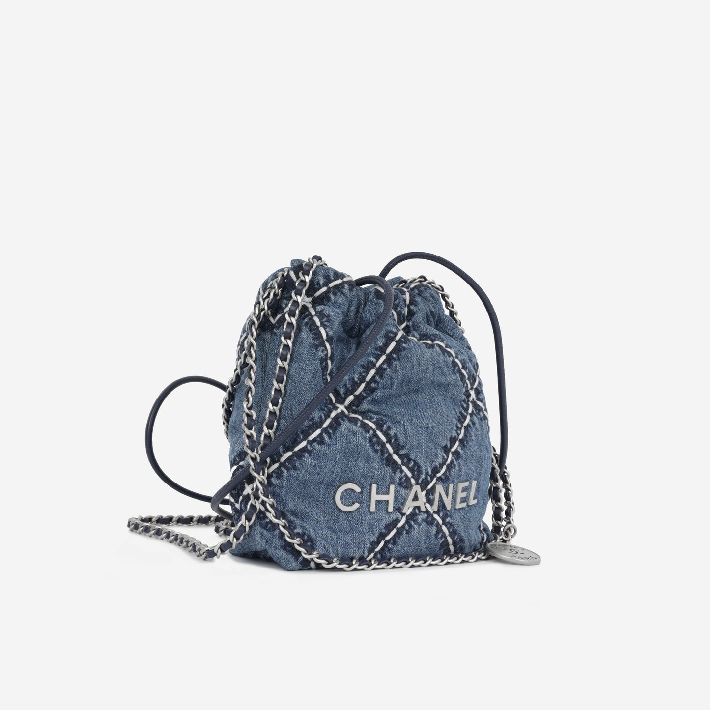 Chanel Chanel 22 Quilted Silver Shoulder Bag