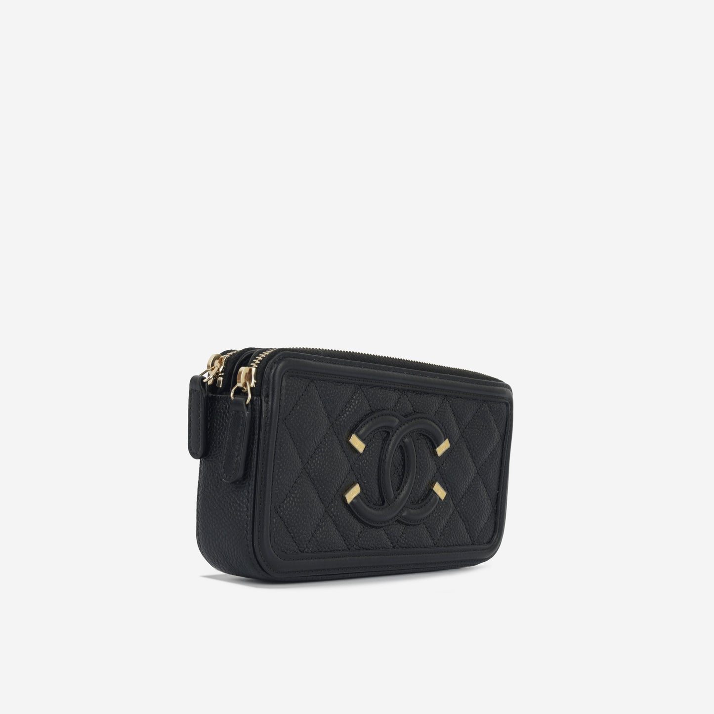 Chanel Cc Filigree Clutch On Chain
