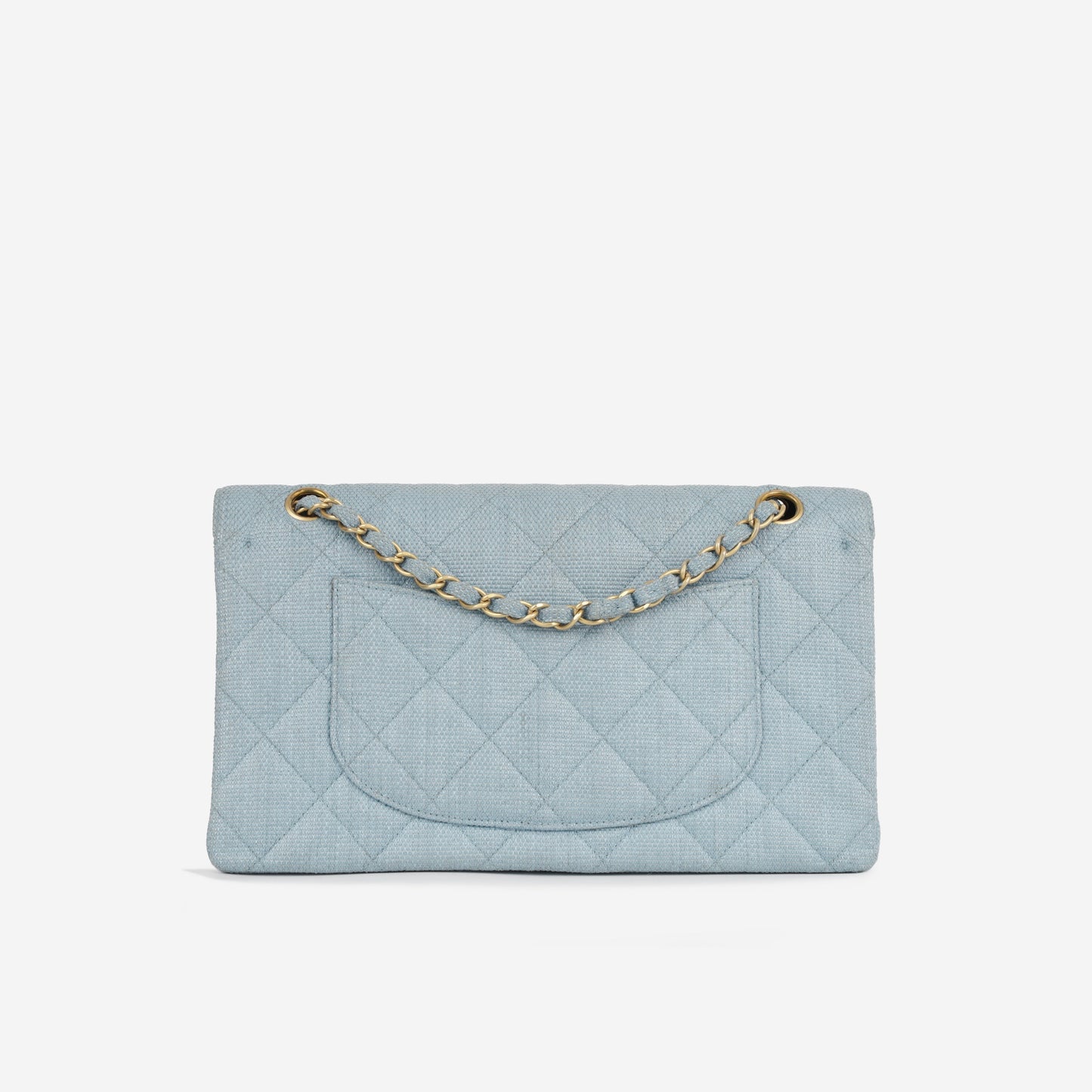 Chanel Classic Flap Bag - Blue Raffia