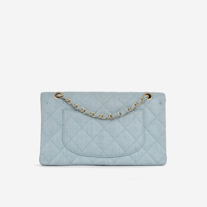 Chanel Classic Flap Bag - Blue Raffia